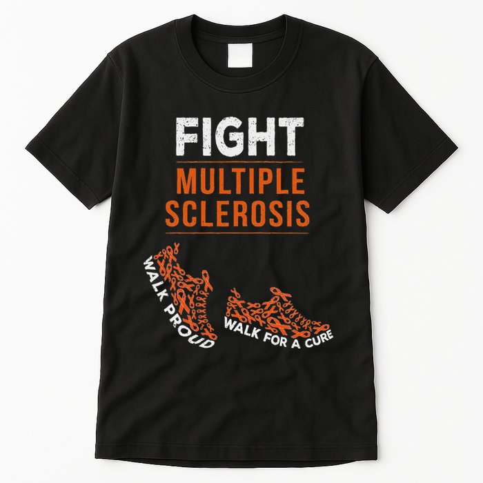 Fight Multiple Sclerosis Ms Awareness Warrior Ribbon Tall T-Shirt