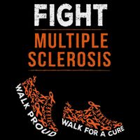 Fight Multiple Sclerosis Ms Awareness Warrior Ribbon Tall T-Shirt