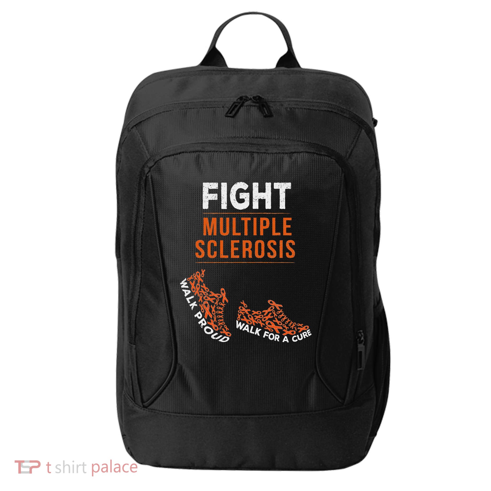 Fight Multiple Sclerosis Ms Awareness Warrior Ribbon City Backpack