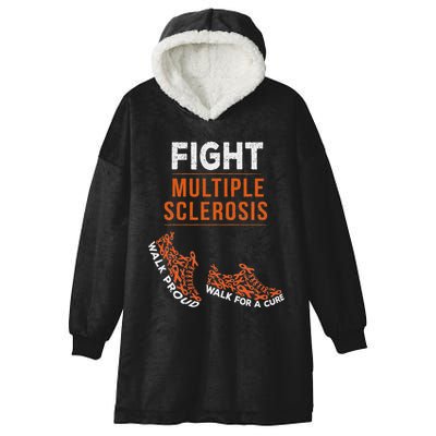 Fight Multiple Sclerosis Ms Awareness Warrior Ribbon Hooded Wearable Blanket