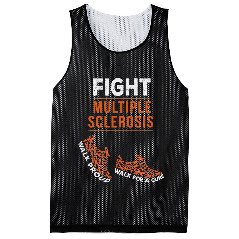 Fight Multiple Sclerosis Ms Awareness Warrior Ribbon Mesh Reversible Basketball Jersey Tank