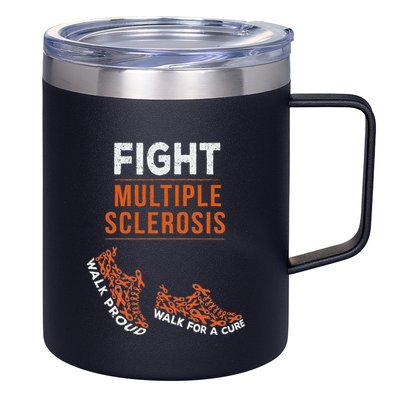 Fight Multiple Sclerosis Ms Awareness Warrior Ribbon 12oz Stainless Steel Coffee Mug