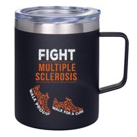 Fight Multiple Sclerosis Ms Awareness Warrior Ribbon 12oz Stainless Steel Coffee Mug