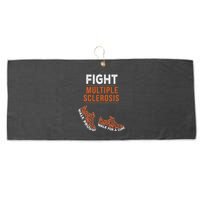 Fight Multiple Sclerosis Ms Awareness Warrior Ribbon Large Microfiber Waffle Golf Towel