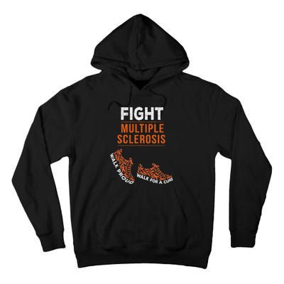 Fight Multiple Sclerosis Ms Awareness Warrior Ribbon Tall Hoodie
