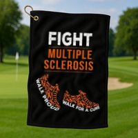 Fight Multiple Sclerosis Ms Awareness Warrior Ribbon Golf Towel
