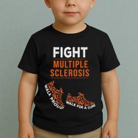 Fight Multiple Sclerosis Ms Awareness Warrior Ribbon Toddler T-Shirt