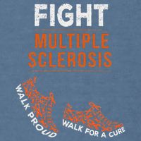 Fight Multiple Sclerosis Ms Awareness Warrior Ribbon Garment-Dyed Sweatshirt