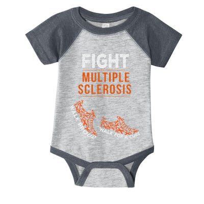 Fight Multiple Sclerosis Ms Awareness Warrior Ribbon Infant Baby Jersey Bodysuit
