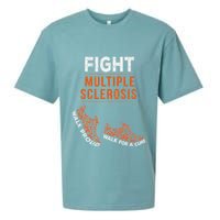Fight Multiple Sclerosis Ms Awareness Warrior Ribbon Sueded Cloud Jersey T-Shirt