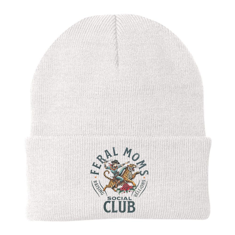 Feral Moms Social Club Trendy Mom Apparel Beanie