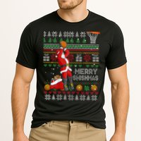 Funny Merry Swishmas Christmas Santa Playing Basketball Cooling Performance Crew T-Shirt