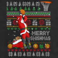 Funny Merry Swishmas Christmas Santa Playing Basketball 11oz C Handle Ceramic Mug