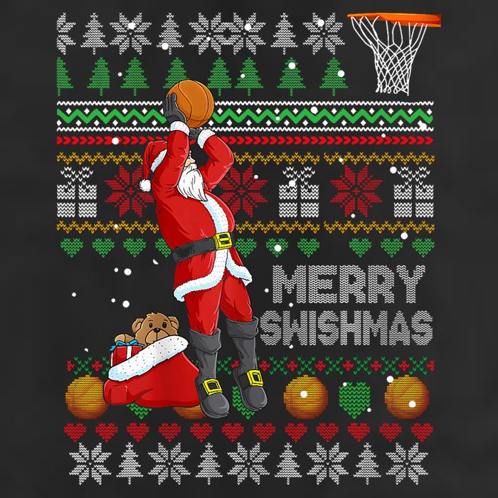 Funny Merry Swishmas Christmas Santa Playing Basketball 11oz C Handle Ceramic Mug