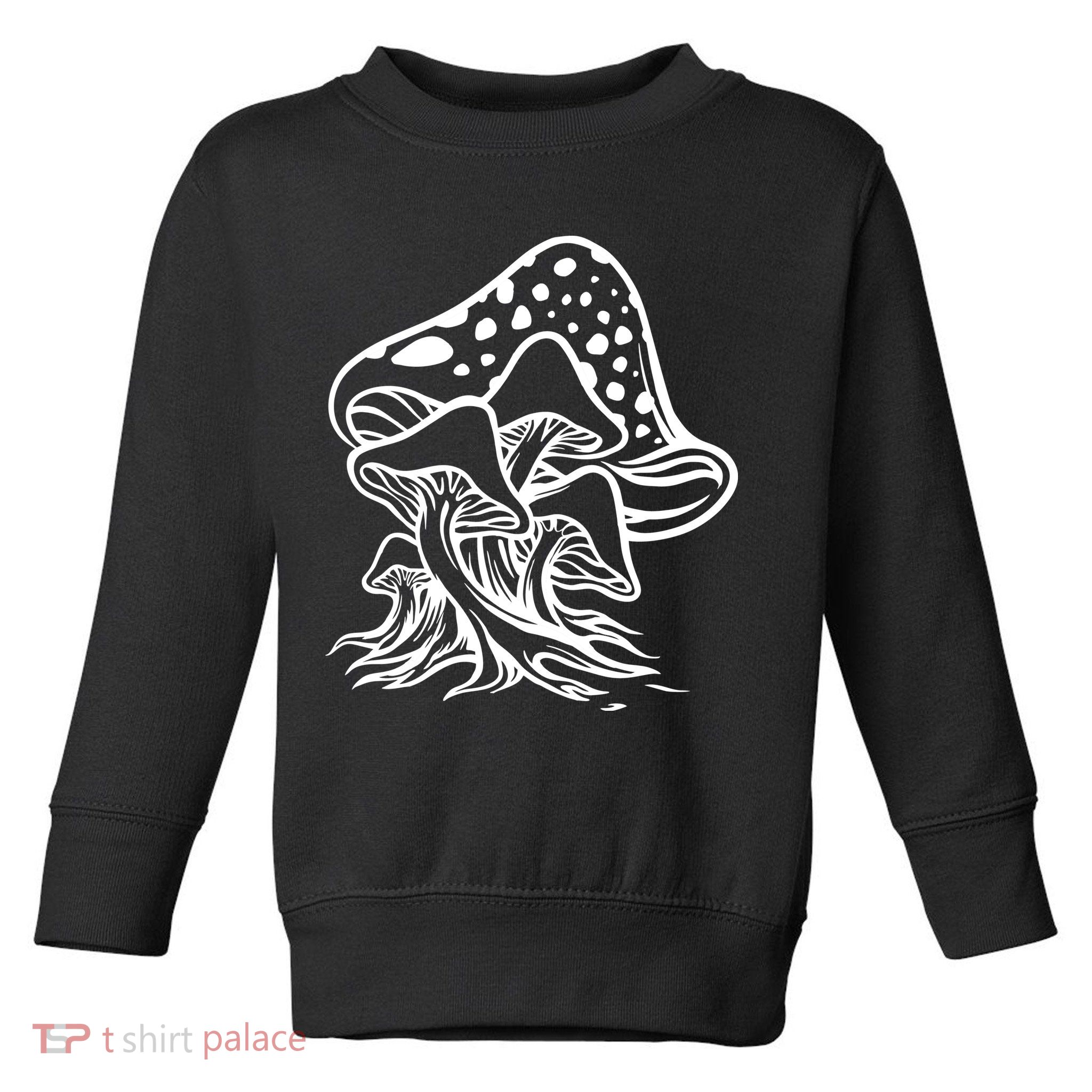 Fungus Mushrooms Silhouette Toddler Sweatshirt