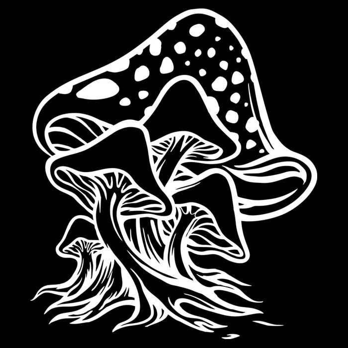 Fungus Mushrooms Silhouette Zip Tote Bag