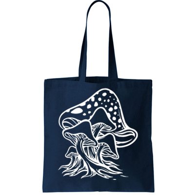 Fungus Mushrooms Silhouette Tote Bag