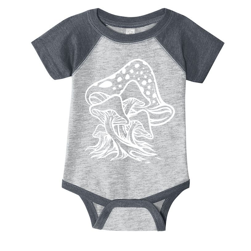 Fungus Mushrooms Silhouette Infant Baby Jersey Bodysuit