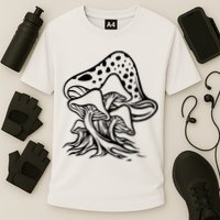 Fungus Mushrooms Silhouette Cooling Performance Crew T-Shirt