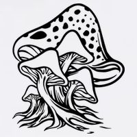Fungus Mushrooms Silhouette Cooling Performance Crew T-Shirt