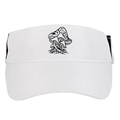 Fungus Mushrooms Silhouette Adult Drive Performance Visor