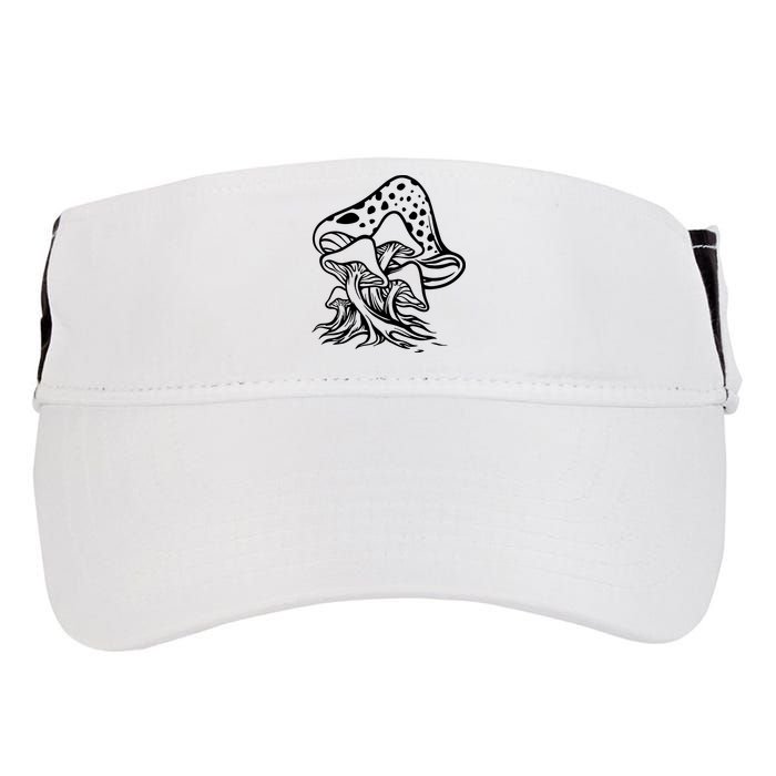 Fungus Mushrooms Silhouette Adult Drive Performance Visor