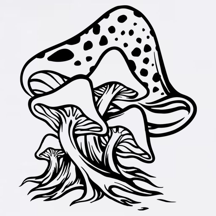 Fungus Mushrooms Silhouette Adult Drive Performance Visor