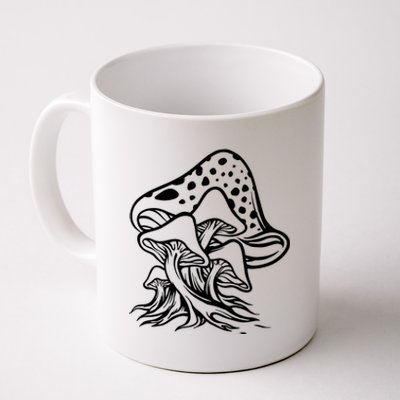 Fungus Mushrooms Silhouette Coffee Mug