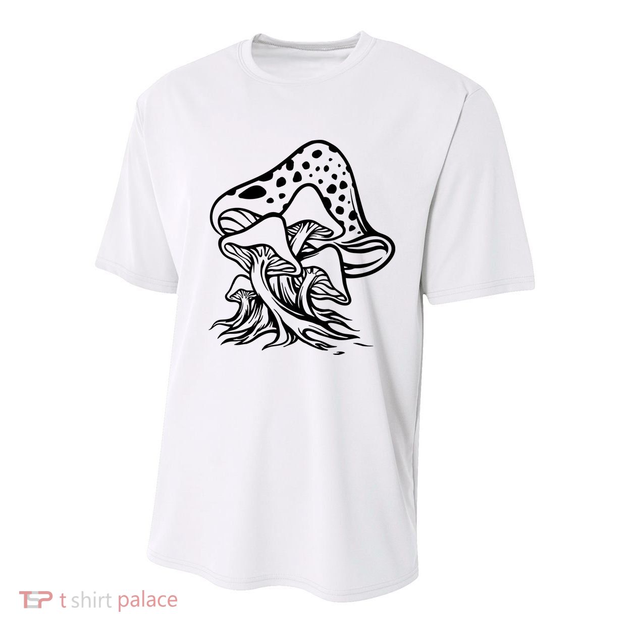Fungus Mushrooms Silhouette Youth Performance Sprint T-Shirt