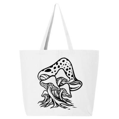 Fungus Mushrooms Silhouette 25L Jumbo Tote