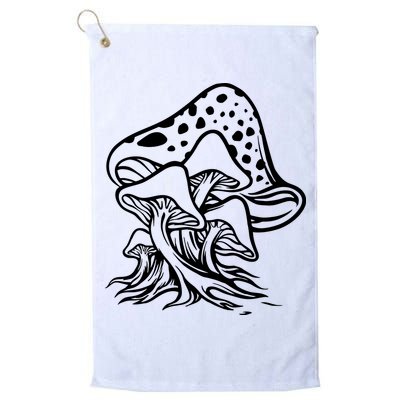 Fungus Mushrooms Silhouette Golf Towel