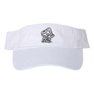 Fungus Mushrooms Silhouette Valucap Bio-Washed Visor