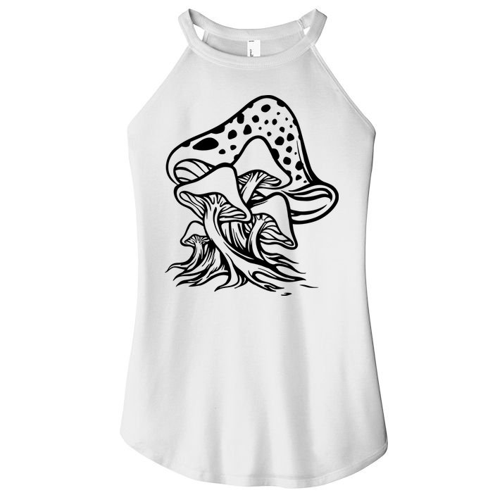 Fungus Mushrooms Silhouette Women's Perfect Tri Rocker Tank