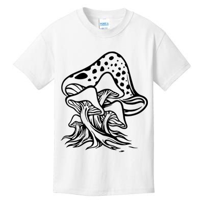 Fungus Mushrooms Silhouette Kids T-Shirt