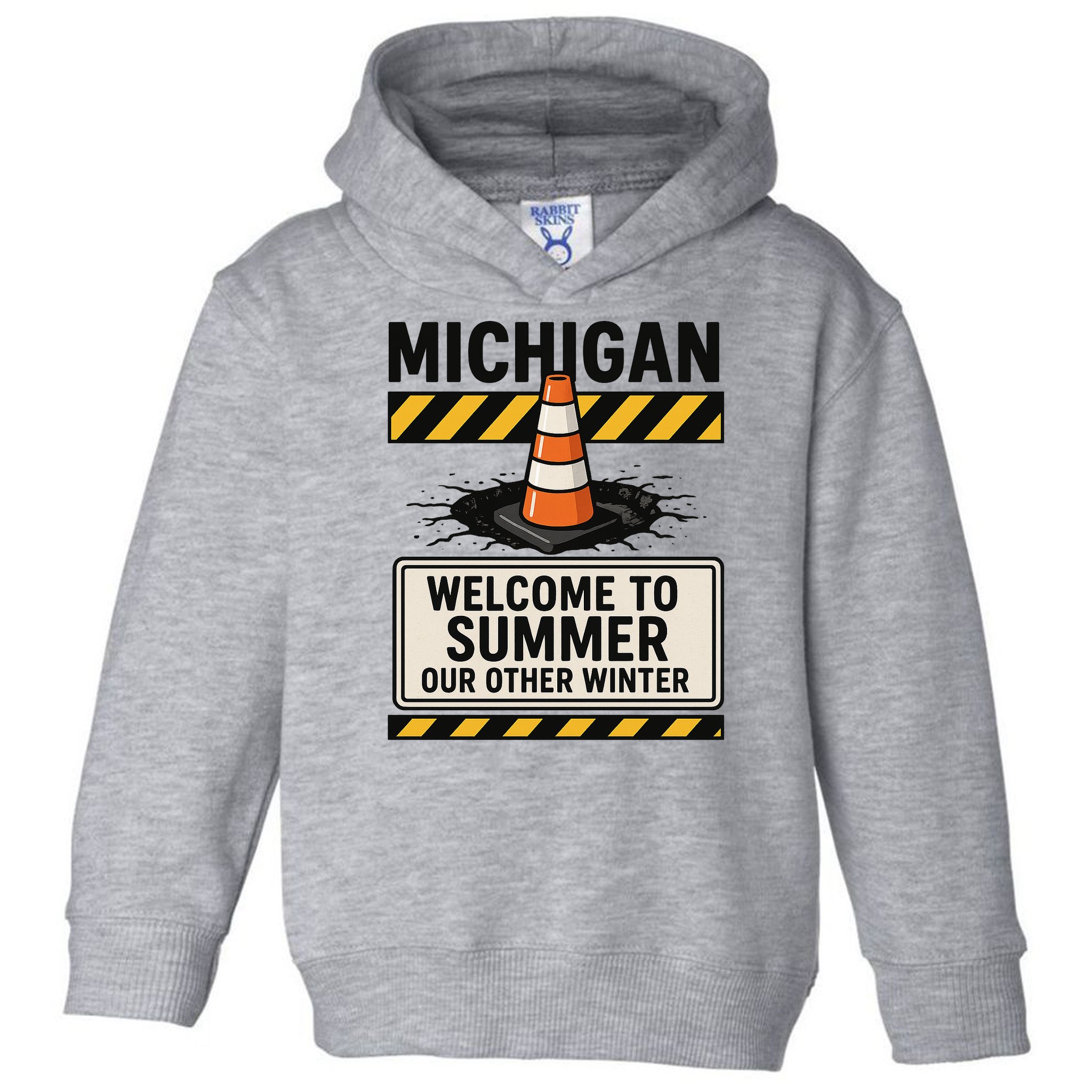 Funny Michigan Summer Our Other Winter Construction Season Toddler Hoodie