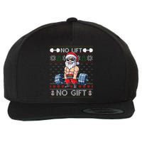 Funny Muscle Santa Lifting Christmas Ugly Christmas Sweater Wool Snapback Cap