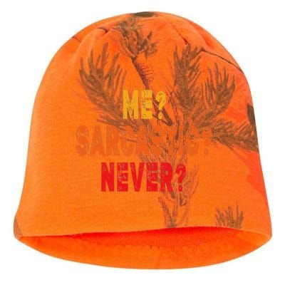 Funny Me Sarcastic Never Funny Sarcasm Gift Kati - Camo Knit Beanie