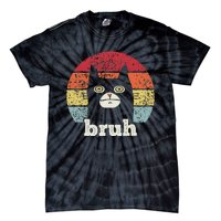 Funny Meme saying Bruh with Cat Greetings Teens Tie-Dye T-Shirt