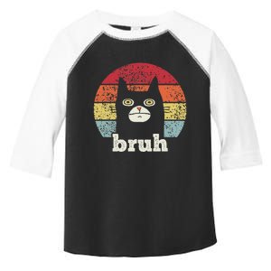 Funny Meme saying Bruh with Cat Greetings Teens Toddler Fine Jersey T-Shirt