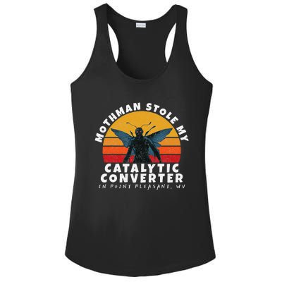 Funny Mothman Stole My Catalytic Converter Mothman Cryptid Ladies PosiCharge Competitor Racerback Tank