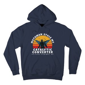 Funny Mothman Stole My Catalytic Converter Mothman Cryptid Hoodie