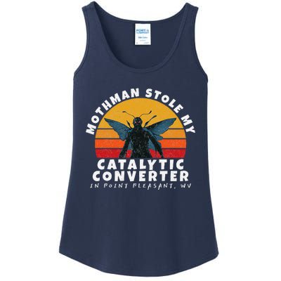 Funny Mothman Stole My Catalytic Converter Mothman Cryptid Ladies Essential Tank