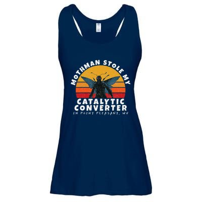 Funny Mothman Stole My Catalytic Converter Mothman Cryptid Ladies Essential Flowy Tank