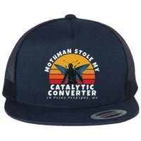 Funny Mothman Stole My Catalytic Converter Mothman Cryptid Flat Bill Trucker Hat