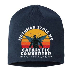 Funny Mothman Stole My Catalytic Converter Mothman Cryptid Sustainable Beanie