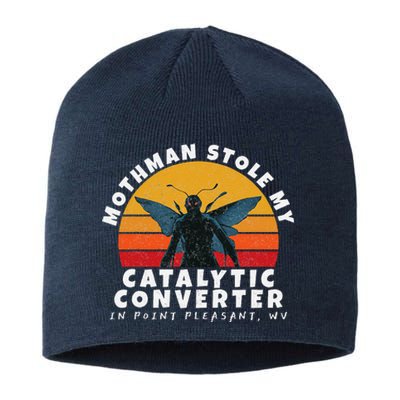 Funny Mothman Stole My Catalytic Converter Mothman Cryptid Sustainable Beanie