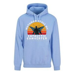 Funny Mothman Stole My Catalytic Converter Mothman Cryptid Unisex Surf Hoodie