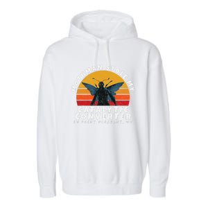 Funny Mothman Stole My Catalytic Converter Mothman Cryptid Garment-Dyed Fleece Hoodie