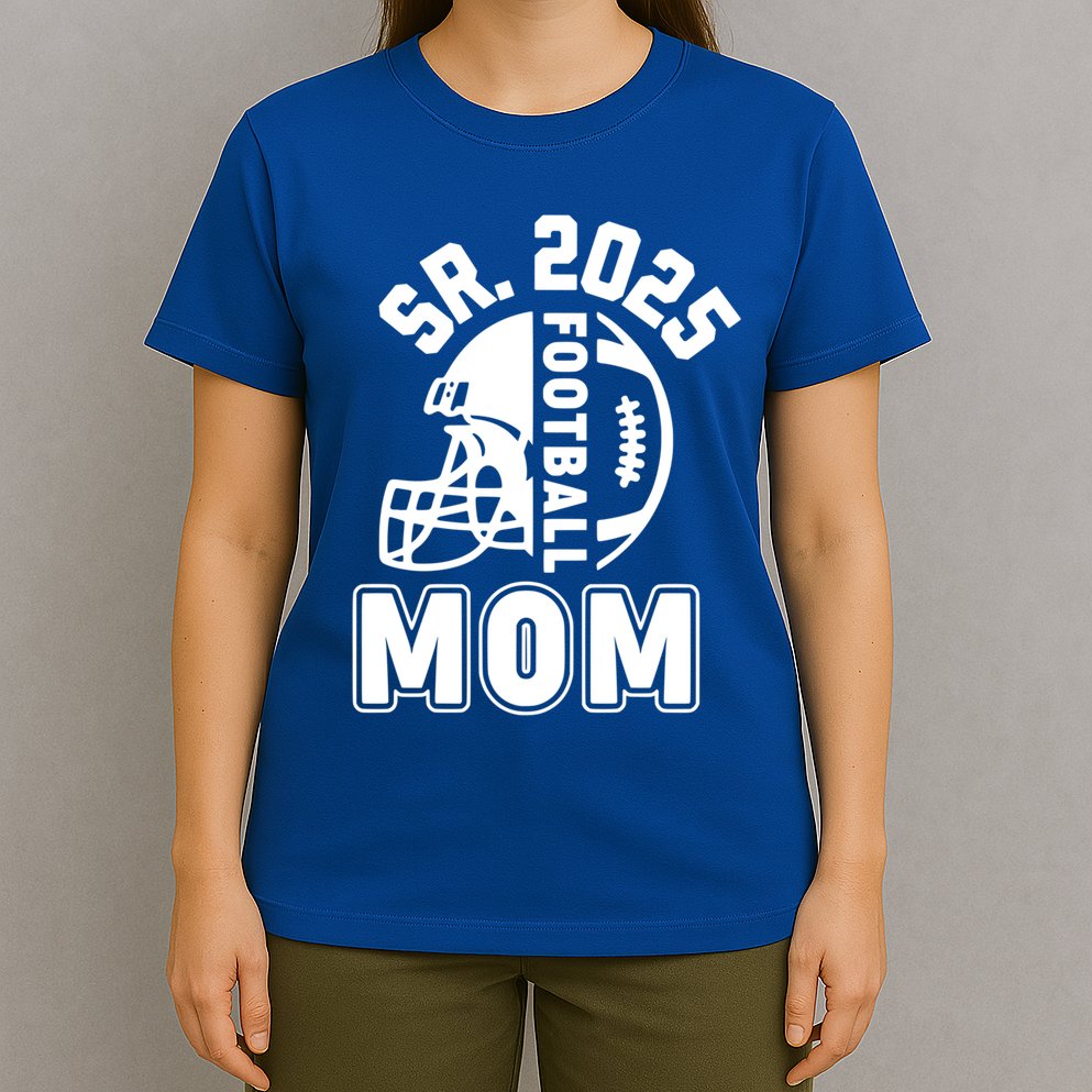 Football Mom Senior 2025 For High College Football Mama Meaningful Gift T-Shirt