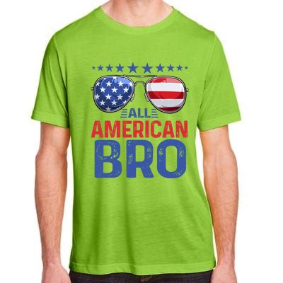 Family Matching Sunglusses All American Bro 4th Of July Usa Great Gift Adult ChromaSoft Performance T-Shirt